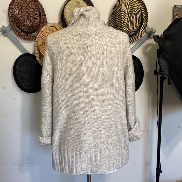 PHILOSOPHY heathered grey beige turtle neck sweater - Picture 8 of 13